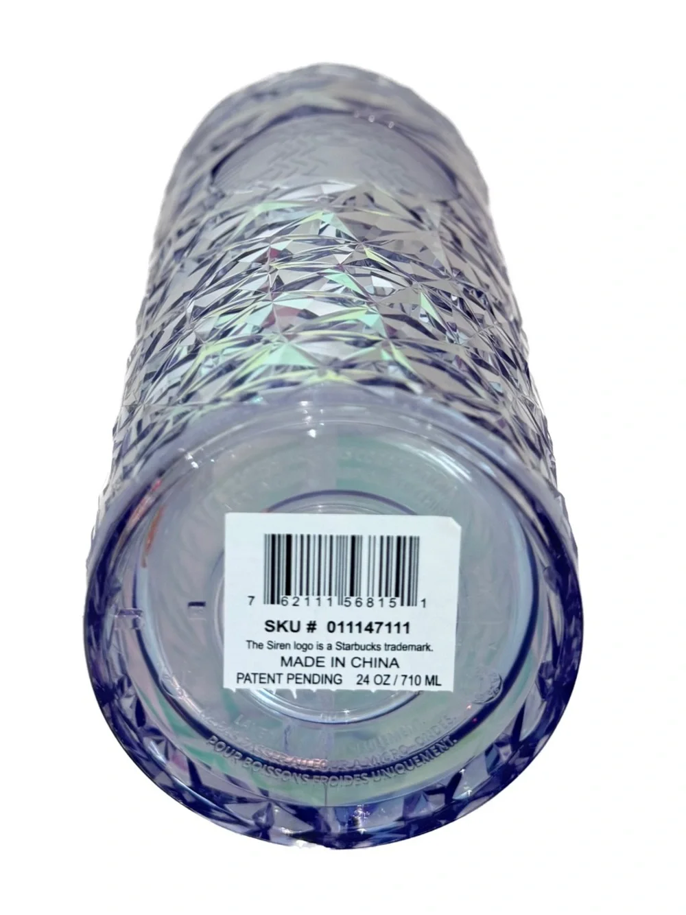 Starbucks iridescent faceted